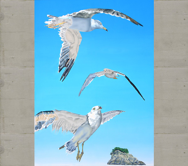 Seagulls of Matsushima No.2. 2009 180 x 130cm