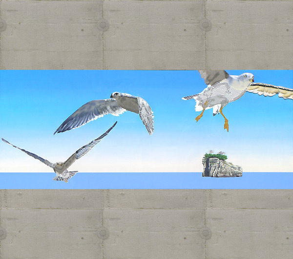 Seagulls of Matsushima No.4. 2009 70 x 170cm
