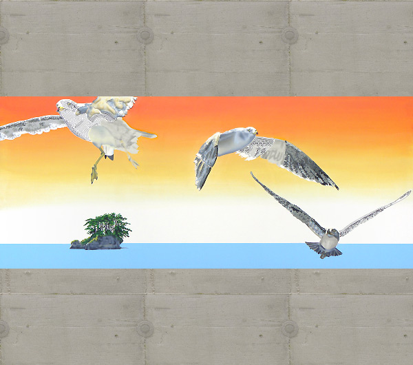 Seagulls of Matsushima No.5. 2009 70 x 170cm