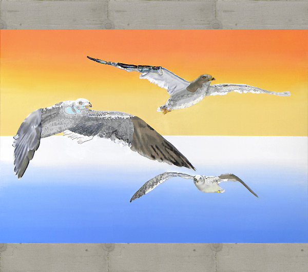 Seagulls of Matsushima No.9. 2009 90 x 130cm