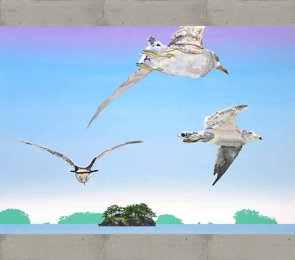 Seagulls of Matsushima No.13. 2009 100 x 140cm