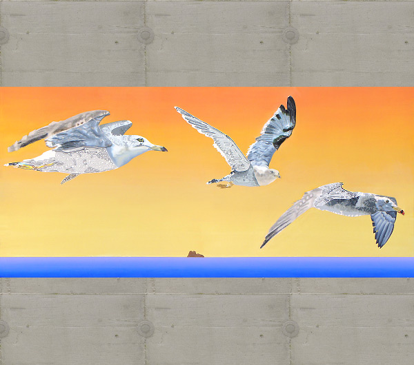 Seagulls of Matsushima No.15. 2009 70 x 150cm