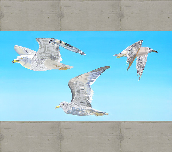 Seagulls of Matsushima No.16. 2009 90 x 170cm