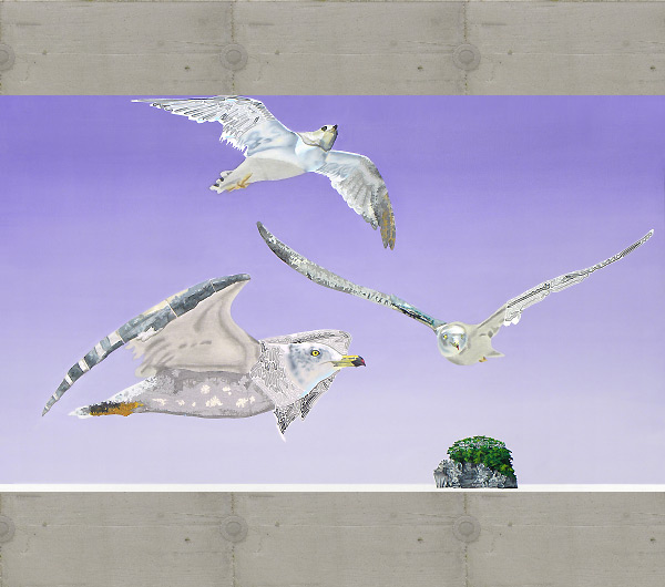 Seagulls of Matsushima No.17. 2009 90 x 150cm