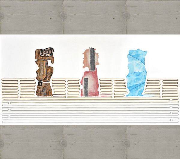 Conjunction Columns. 2010 40 x 80cm