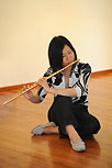 Miyuki Arai (transverse flute) at Opening performance of Conjunctions by Arthur Poor